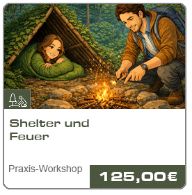 Kursübersicht: Shelter und Feuer